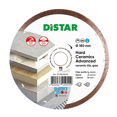 Диск алмазний Distar 1A1R 180 x 1,4 x 8,5 x 25,4 Hard Ceramics Advanced Фото 1