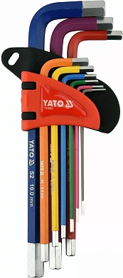 Шестигранні ключі Yato М1.5х10 мм, Г-образні (YT-05631) Фото 1